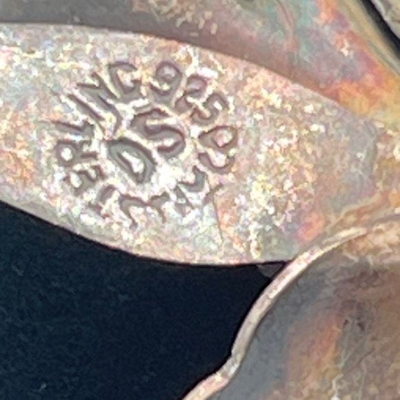 Vintage Sterling Silver Flower Brooch Pin 925 Lily Orchid Mexico Signed DS Taxco - Picture 7 of 9